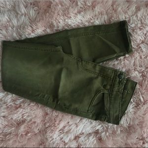 LIKE NEW FREE PEOPLE SKINNY JEANS ARMY GREEN